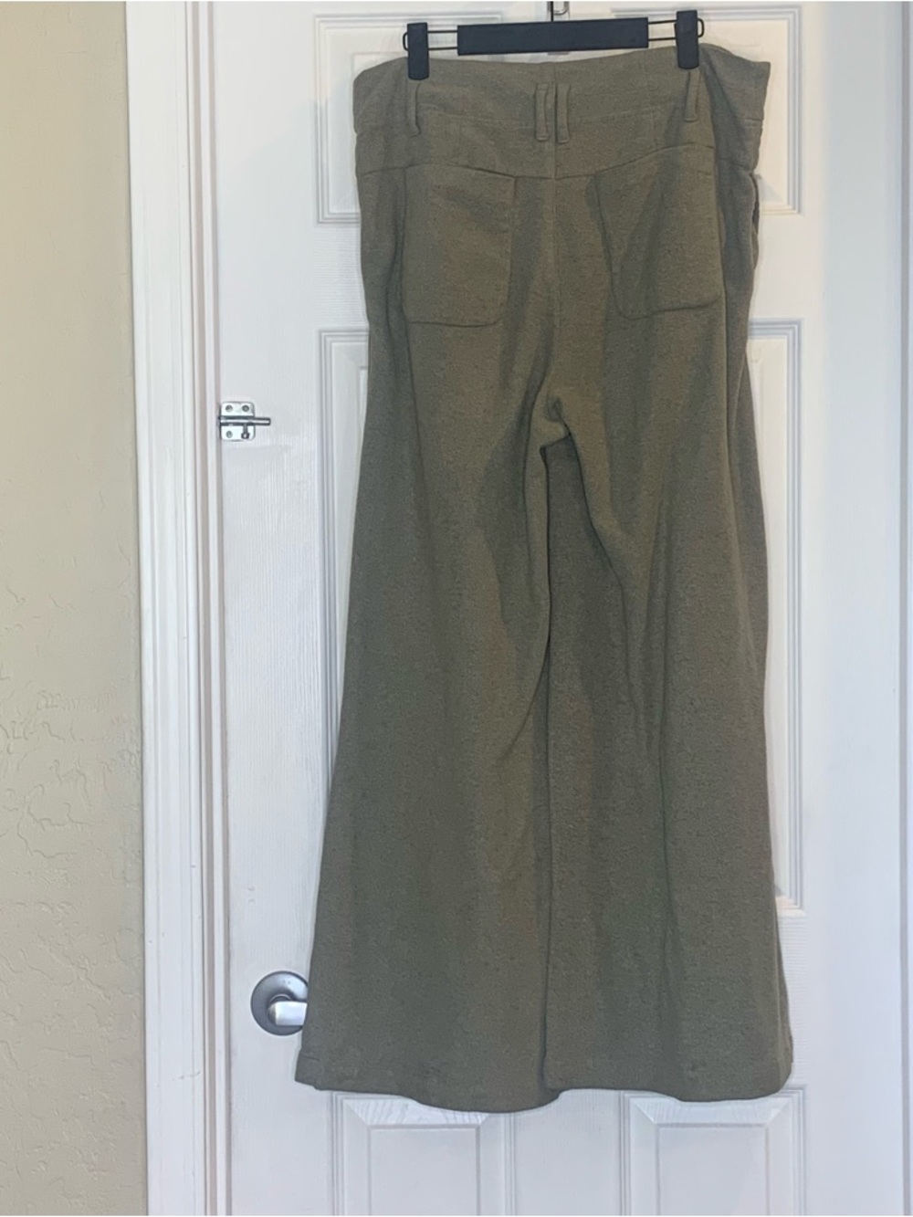 Free People Wide Leg High Rise Pants Olive Gray Size 12 - Picture 2 of 9